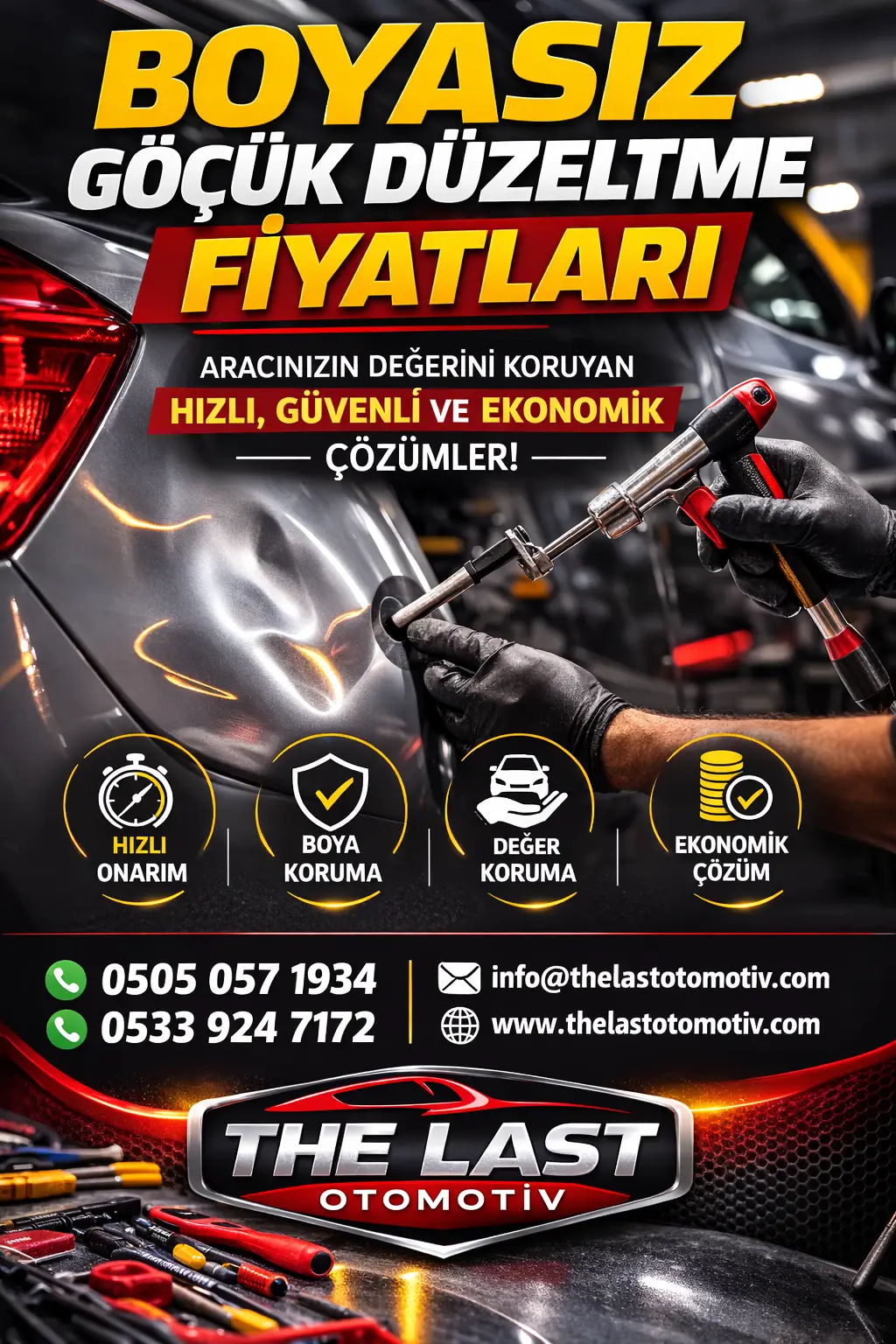 Boyasız göçük düzeltme fiyatları