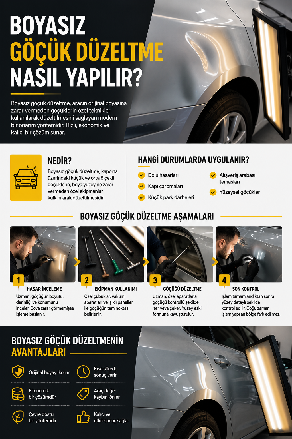 Boyasız Göçük Düzeltme
